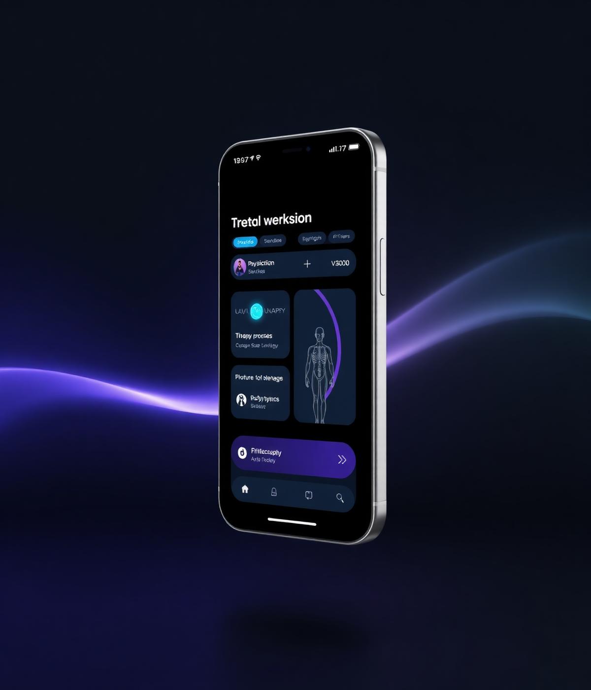 PhysioApp preview on mobile